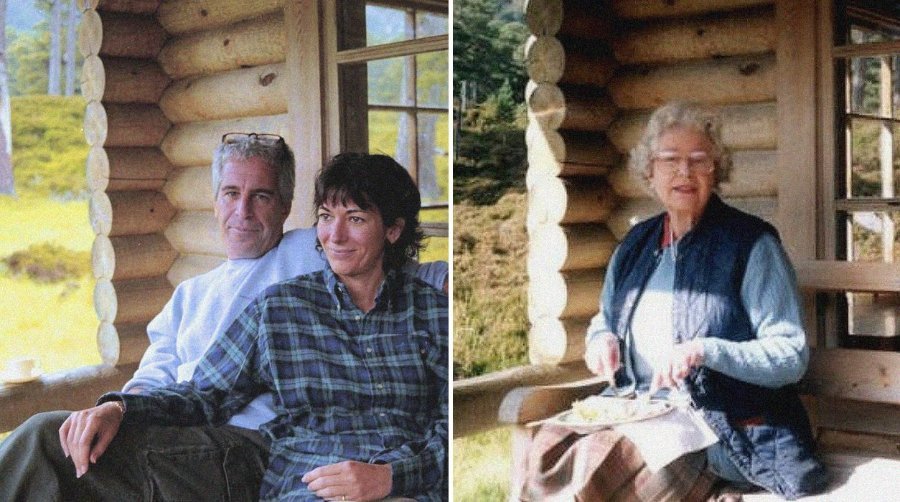 The dead British Queen photographed at her private lodge; Jeffrey Epstein and Ghislaine Maxwell also pictured