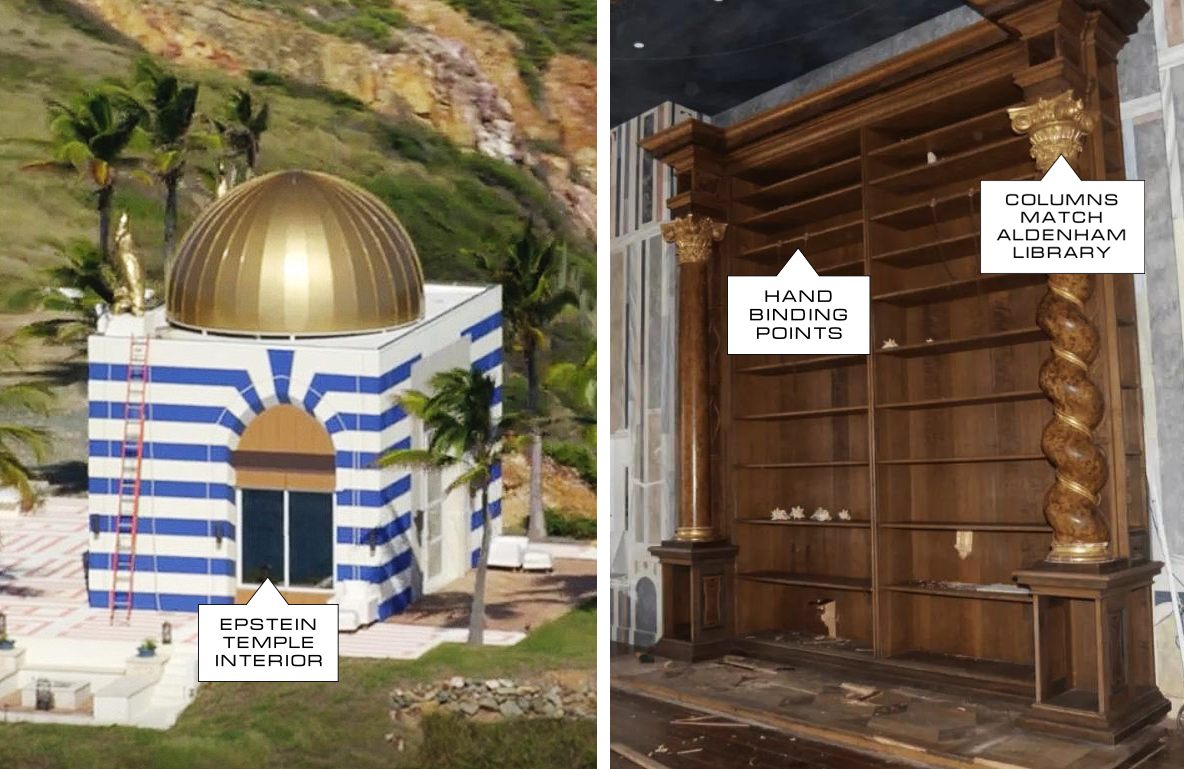 Interior of the Epstein Island child-rape temple